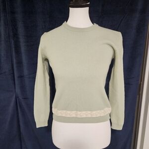 CHRISTIAN DIOR Woman's Long Sleeve Wool Sweater Sz XXS